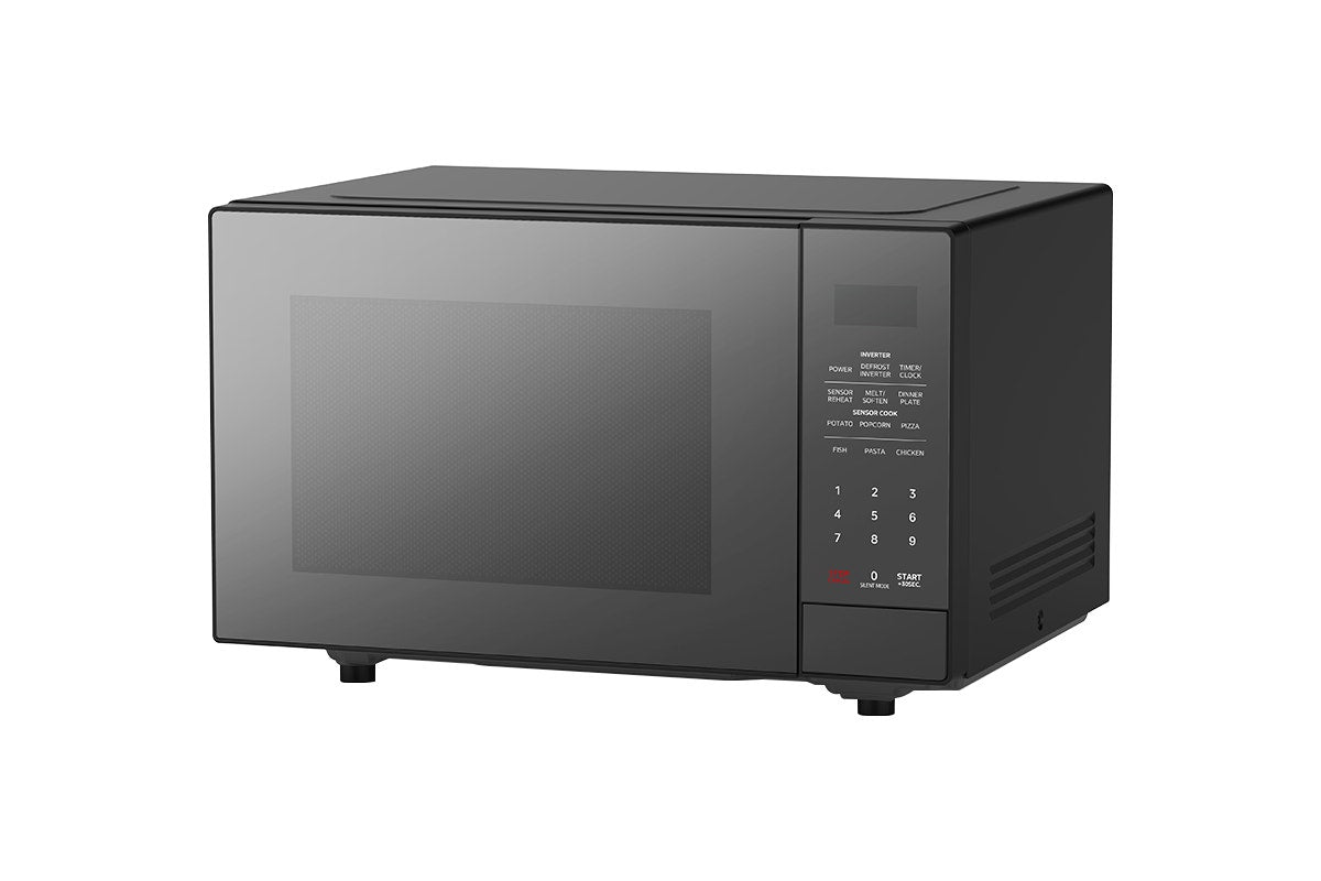 Kogan 32L Inverter Flatbed Microwave with Mirror Finish (Black)