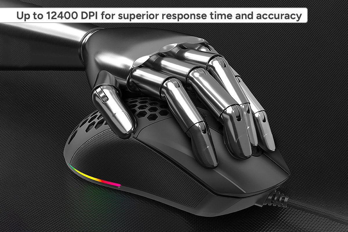 Gorilla Gaming GM121 RGB Ultralight Gaming Mouse - 67g)