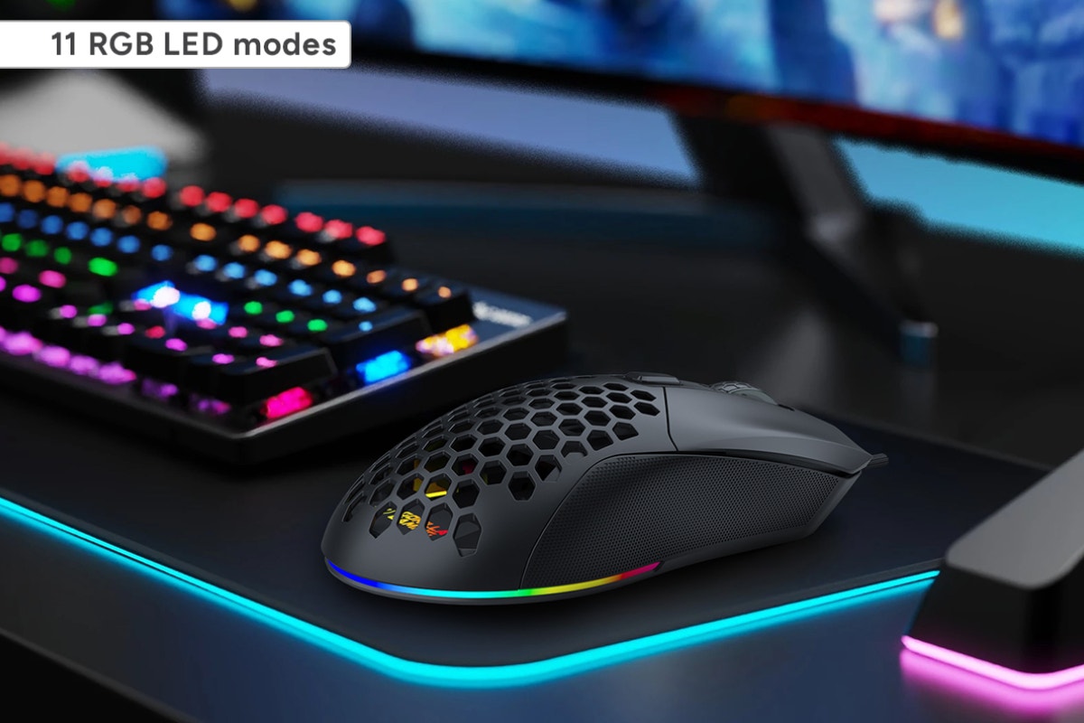 Gorilla Gaming GM121 RGB Ultralight Gaming Mouse - 67g)