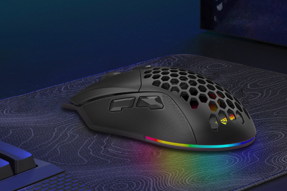Gorilla Gaming GM121 RGB Ultralight Gaming Mouse - 67g)