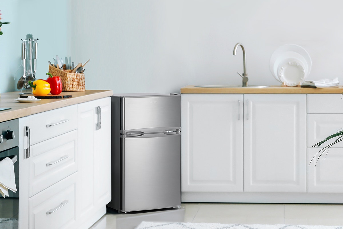 Kogan 85L Top Mount Fridge (Stainless Steel)