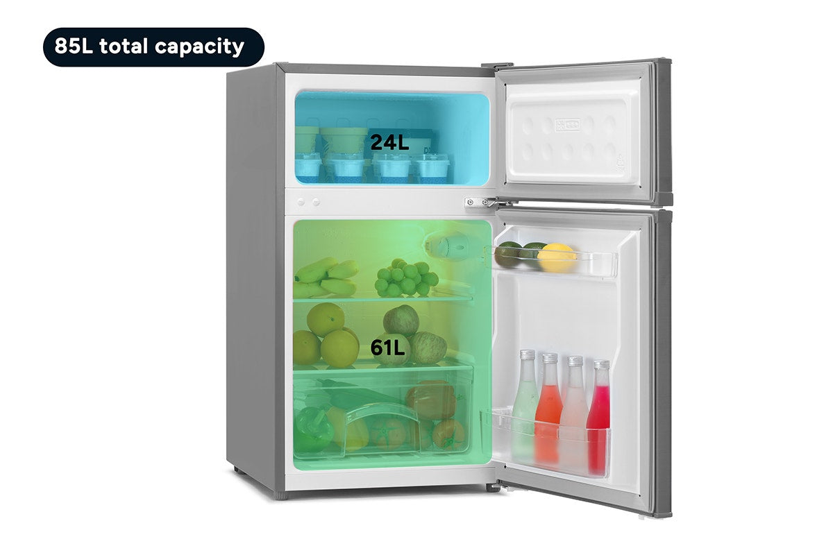 Kogan 85L Top Mount Fridge (Stainless Steel)
