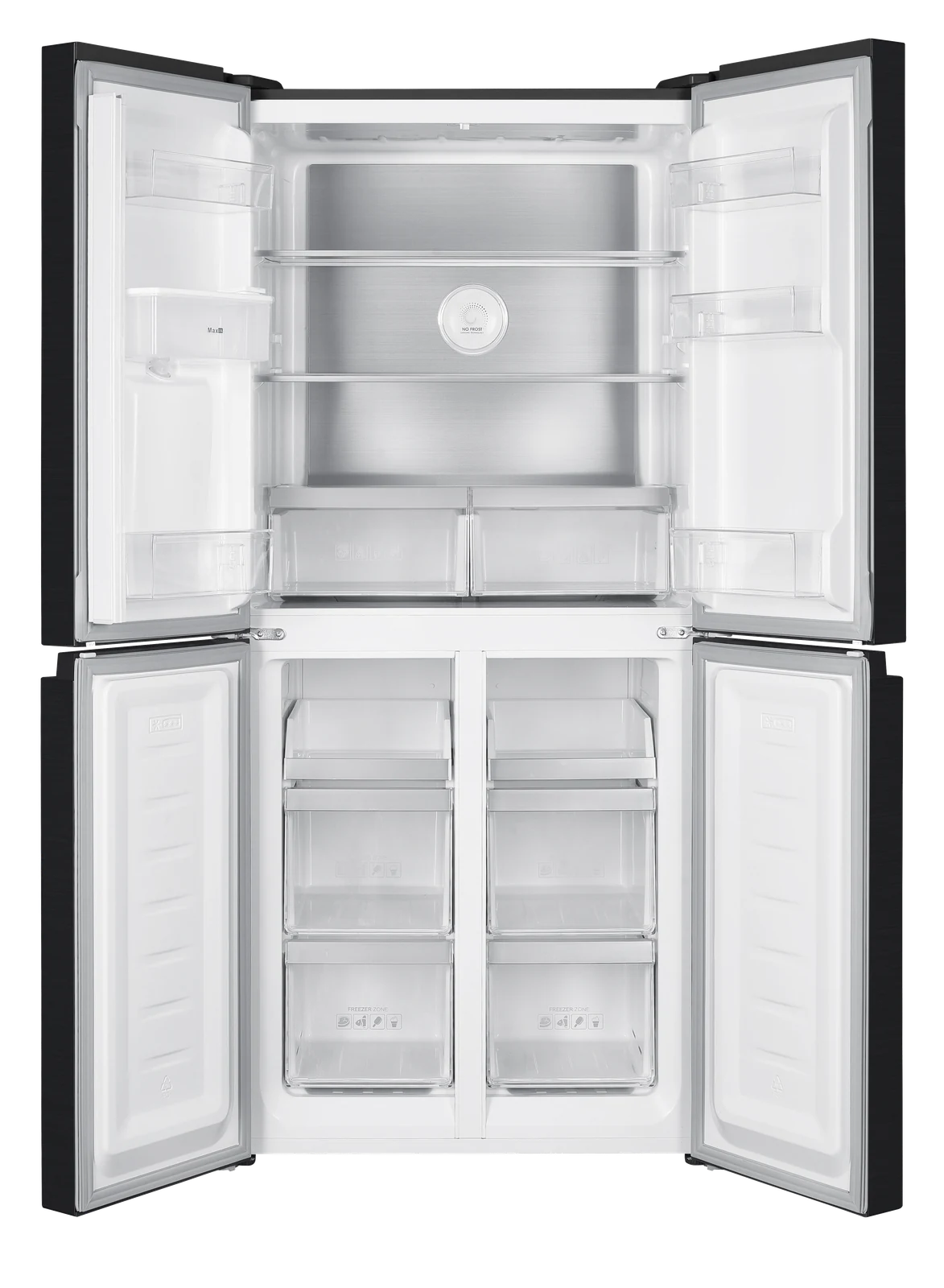 Kogan 464L French Door Fridge with Water Dispenser (Black Stainless Steel)
