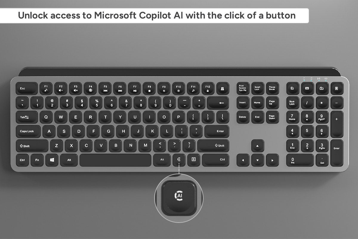 Kogan Low Profile Wireless Keyboard with Copilot AI Key