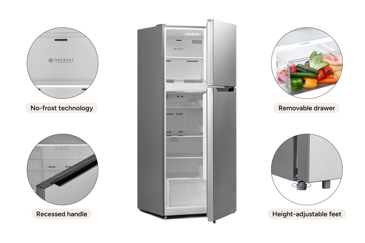 Kogan 413L Top Mount Fridge (Stainless Steel)