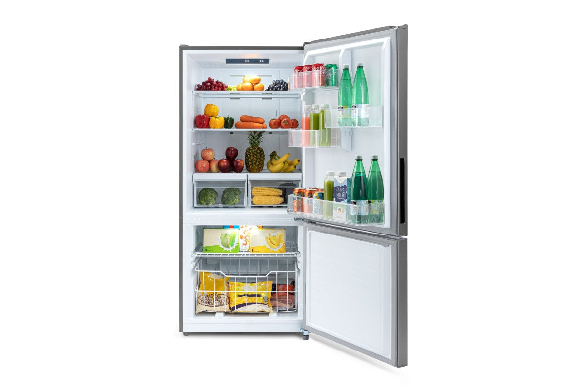 Kogan 529L Bottom Mount Fridge - Stainless Steel)