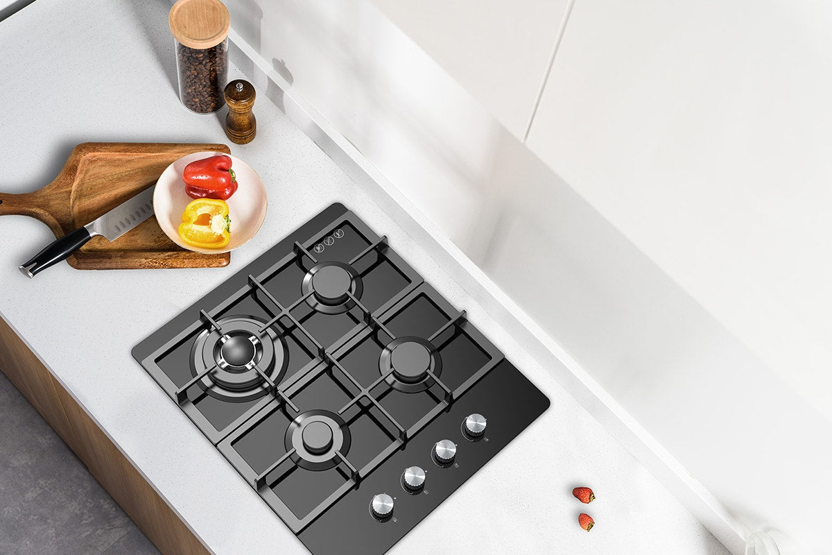 Kogan 60cm Gas Cooktop Black Glass - SuperSaverAU - view 6