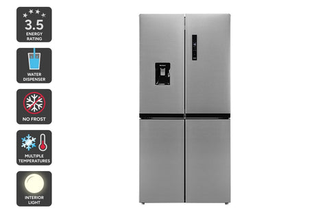 Kogan 490L French Door Fridge with Water Dispenser (Stainless Steel)