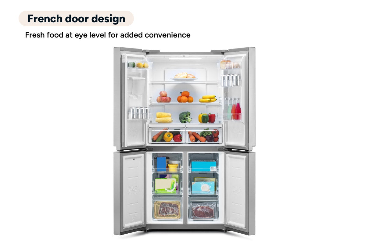 Kogan 490L French Door Fridge with Water Dispenser (Stainless Steel)