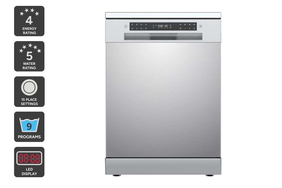 Kogan 60cm Freestanding Dishwasher (15 Place, Stainless Steel)