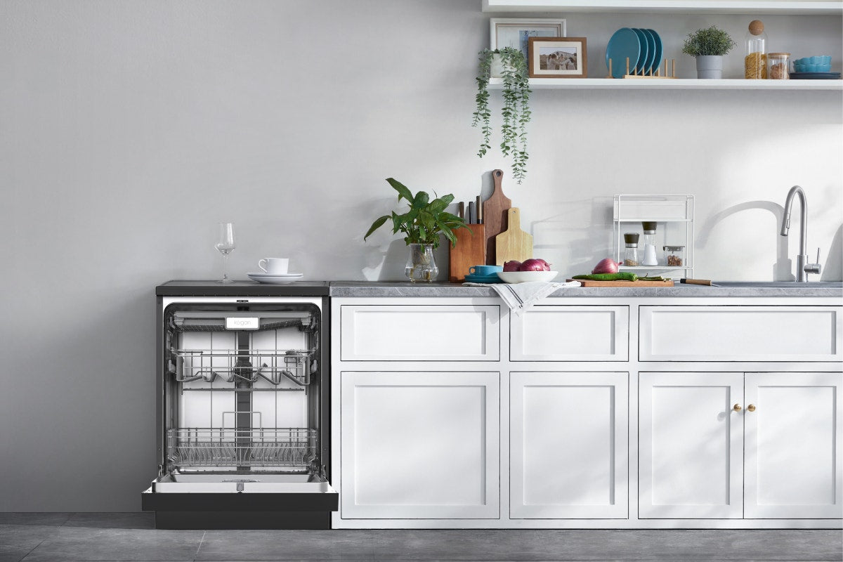 Kogan 60cm Freestanding Dishwasher (15 Place, Black Stainless Steel)