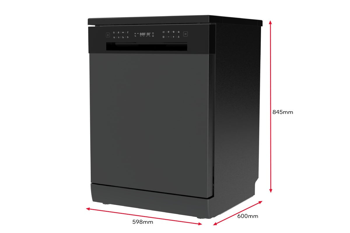 Kogan 60cm Freestanding Dishwasher (15 Place, Black Stainless Steel)