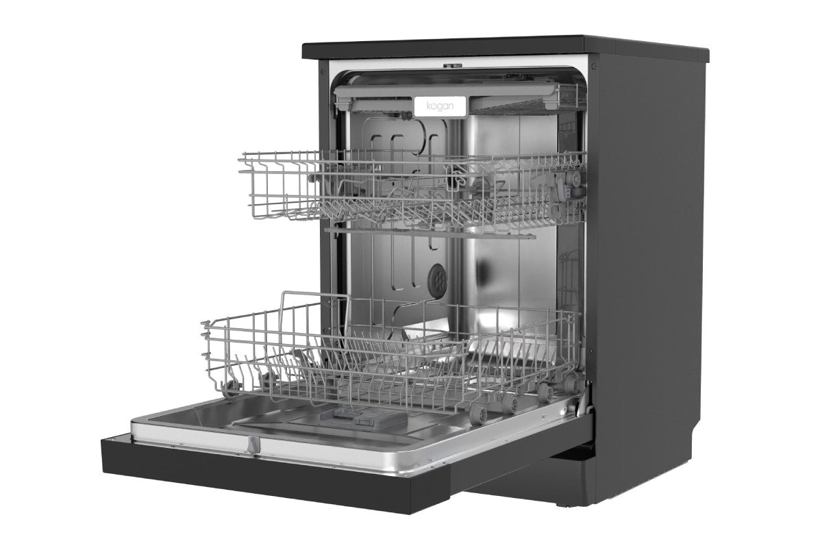 Kogan 60cm Freestanding Dishwasher (15 Place, Black Stainless Steel)