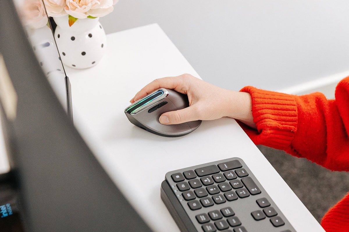 Kogan MX Vertical Rechargeable Wireless Ergonomic Mouse