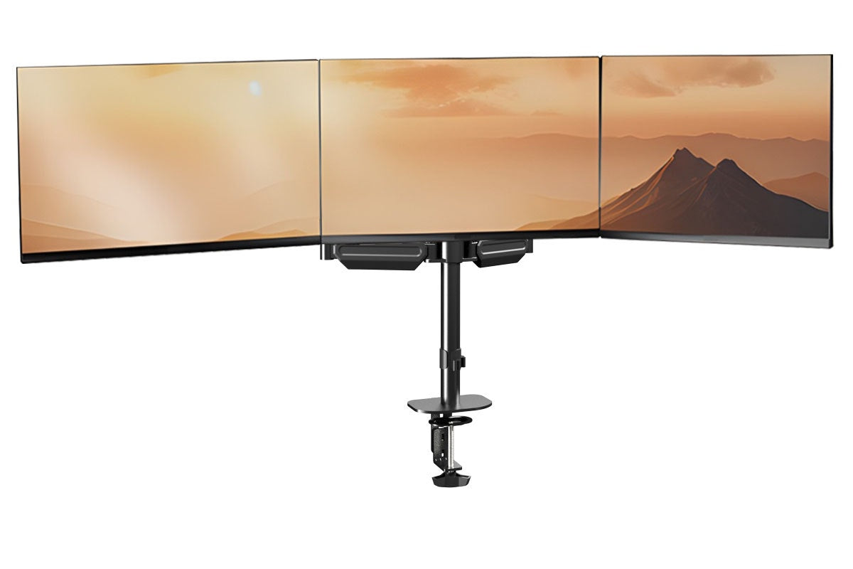 Kogan Full Motion Gas Spring Triple Monitor Arm for 17" - 27" Monitors