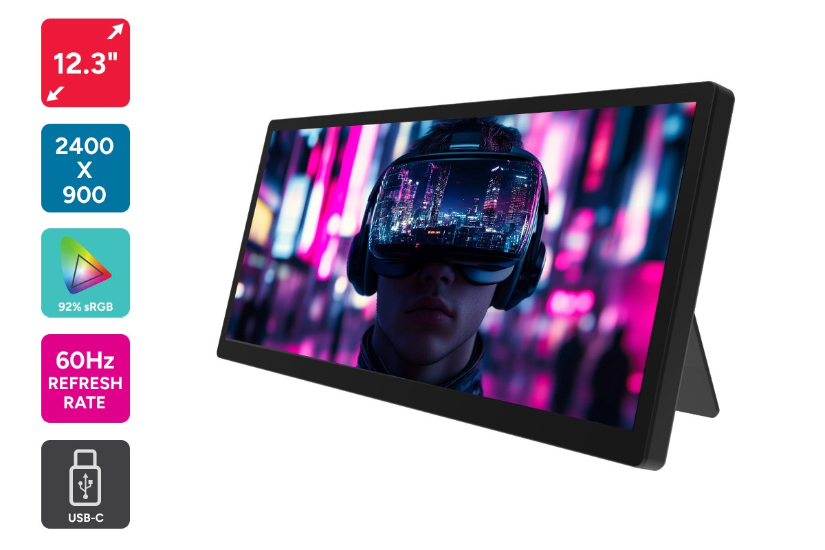 Kogan 12.3" IPS Touchscreen Secondary Monitor (2400 x 900)