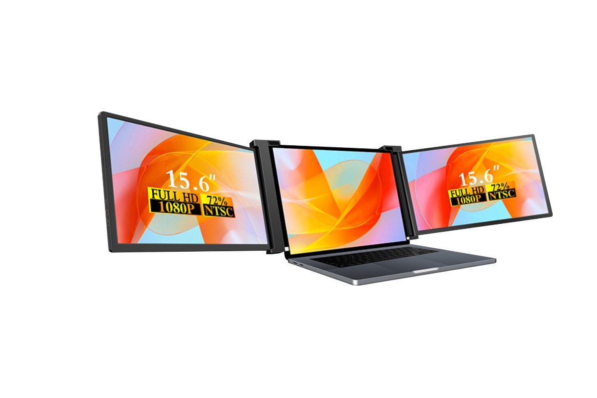 Kogan XPRESSO 15.6" Full HD Pro Dual Screen Tri-Fold Portable Monitor for 15.6" - 17.3" Laptops (1920 x 1080)