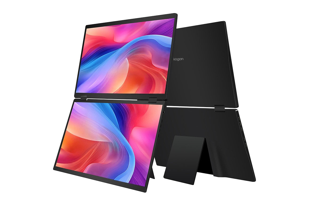 Kogan XPRESSO 16" FHD+ Stackable Dual Screen USB-C Portable Monitor (1920 x 1080)