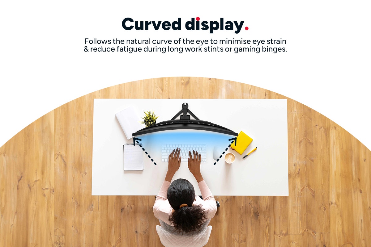 Kogan Infinity 34" Curved Ultrawide Mini-LED WQHD 180Hz USB-C Gaming Monitor - SuperSaverAU - view 5