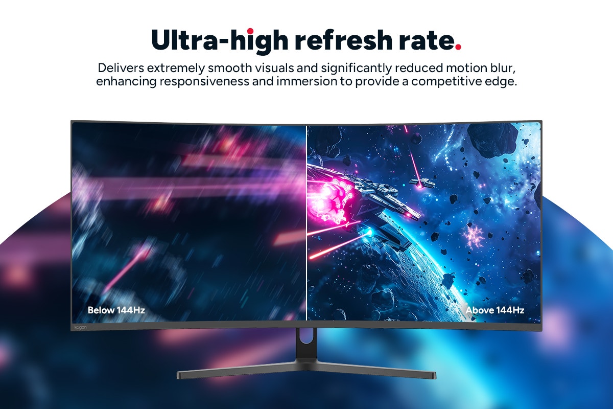 Kogan Infinity 34" Curved Ultrawide WQHD 240Hz 1ms FreeSync Gaming Monitor (3440 x 1440)