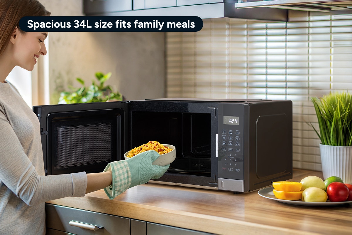 Kogan 34L Inverter Microwave Oven with Mirror Finish