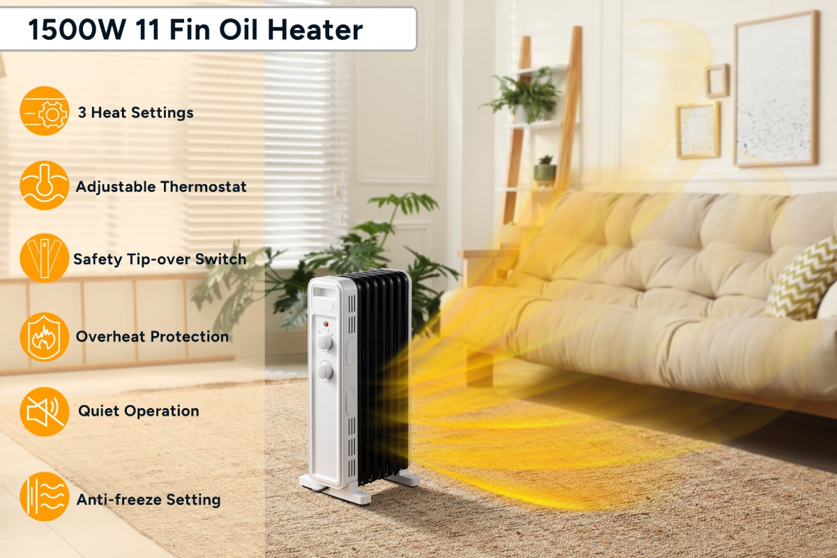 Kogan 1500W 7 Fin Oil Heater