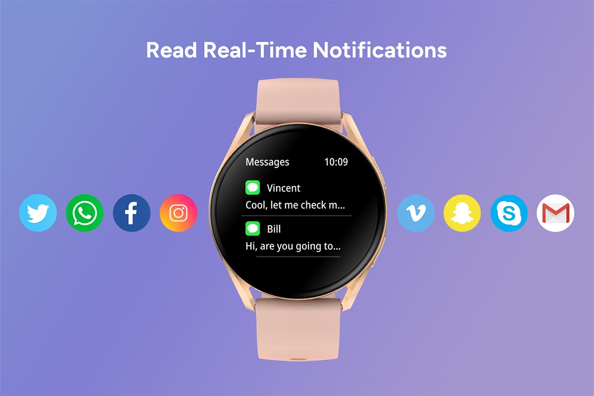 Kogan Pulse 3 Smart Watch (Rose Gold)