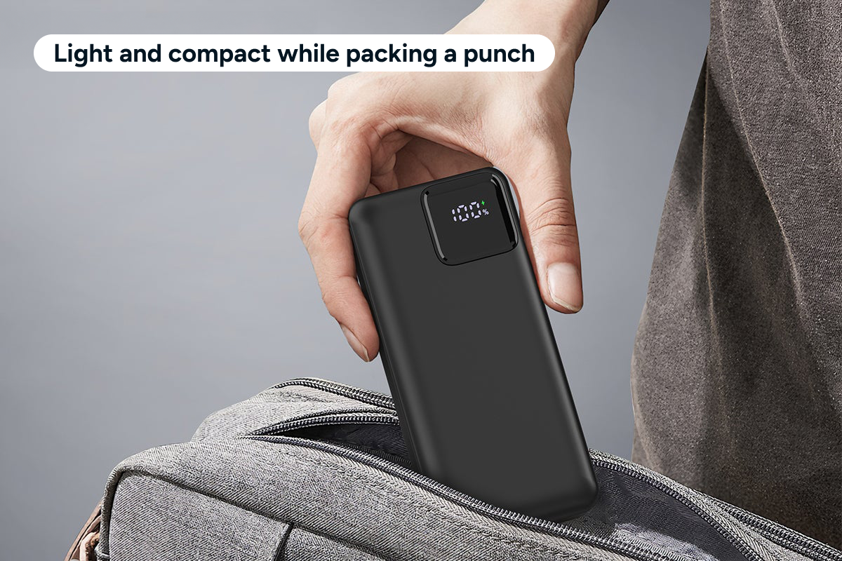 Kogan TravelBoost 20000mAh 20W PD Power Bank with Built-in USB-C & Lightning Cable