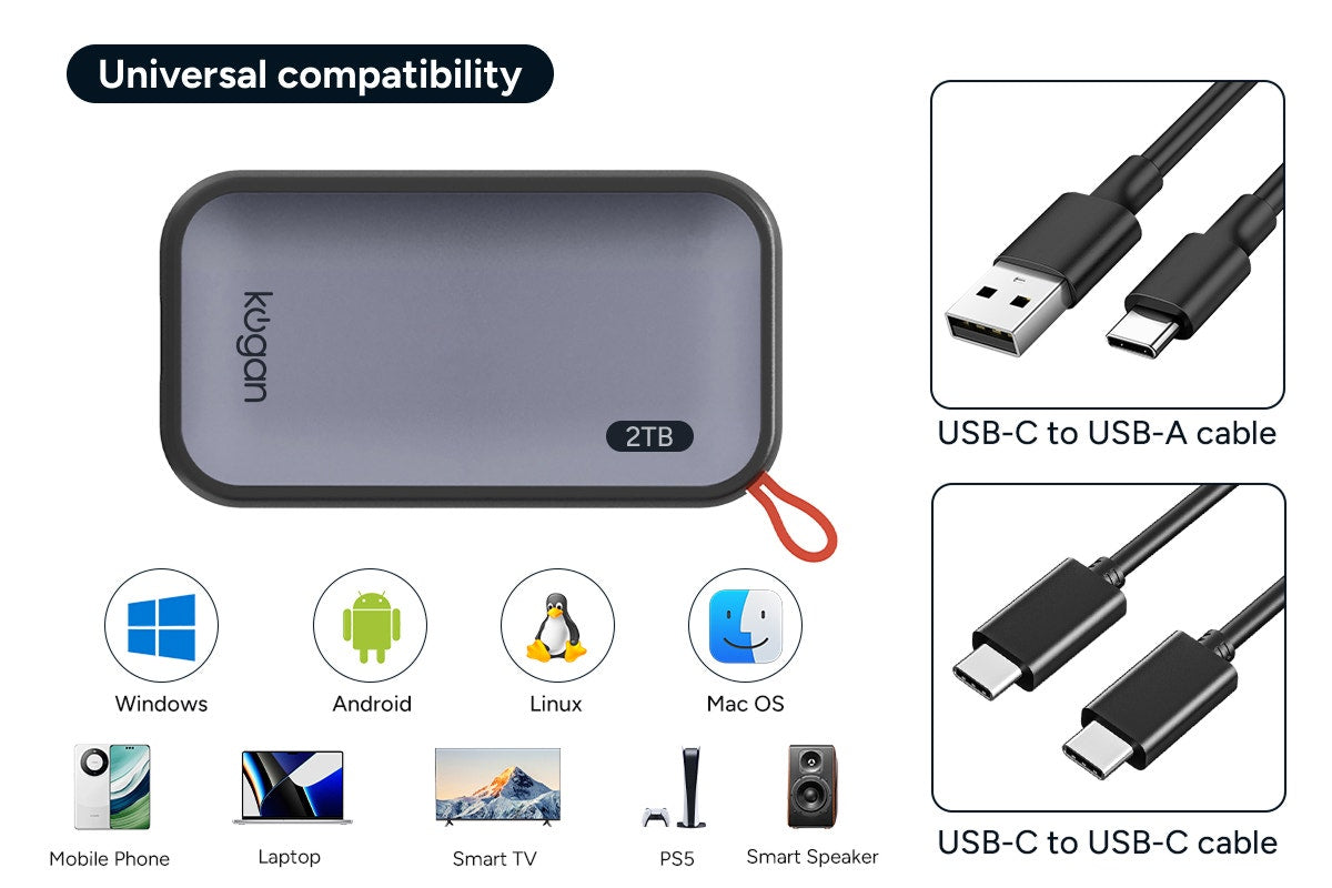Kogan Portable SSD Drive 2TB USB 3.2