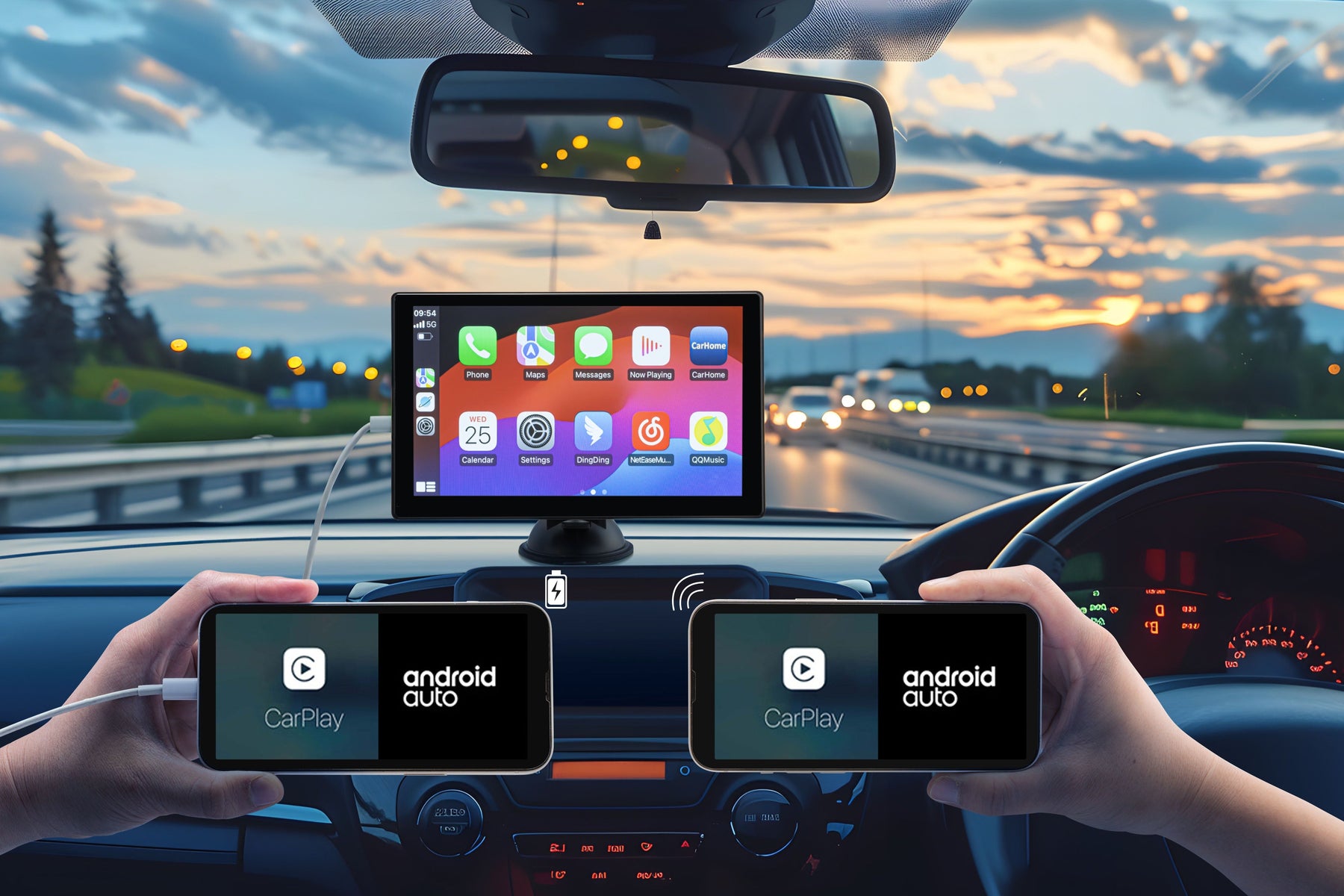 Kogan 9" Touchscreen Car Display with Apple CarPlay and Android Auto