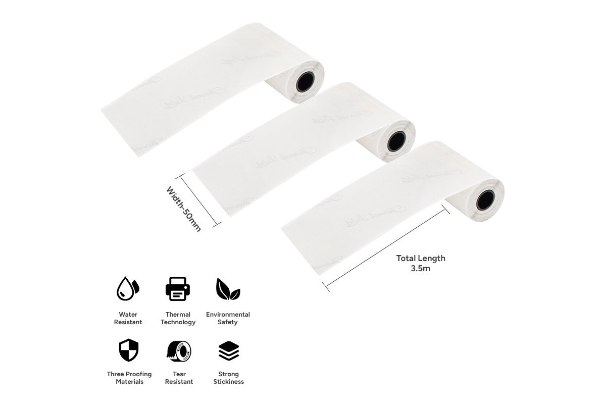 Kogan Mini Inkless Printer Thermal Adhesive Papers (Transparent) - 3 Pack
