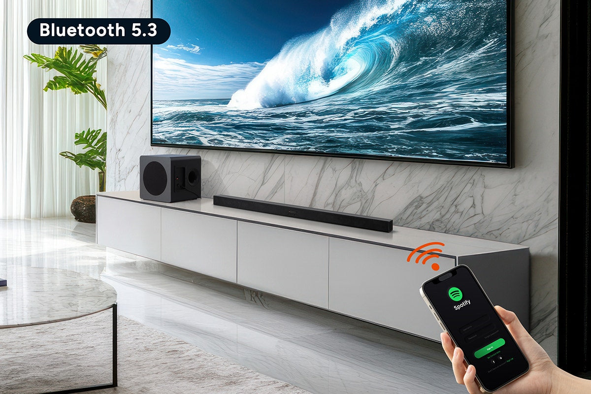 Kogan 2.1 Channel 225W Dolby Slim Soundbar with Wireless Subwoofer