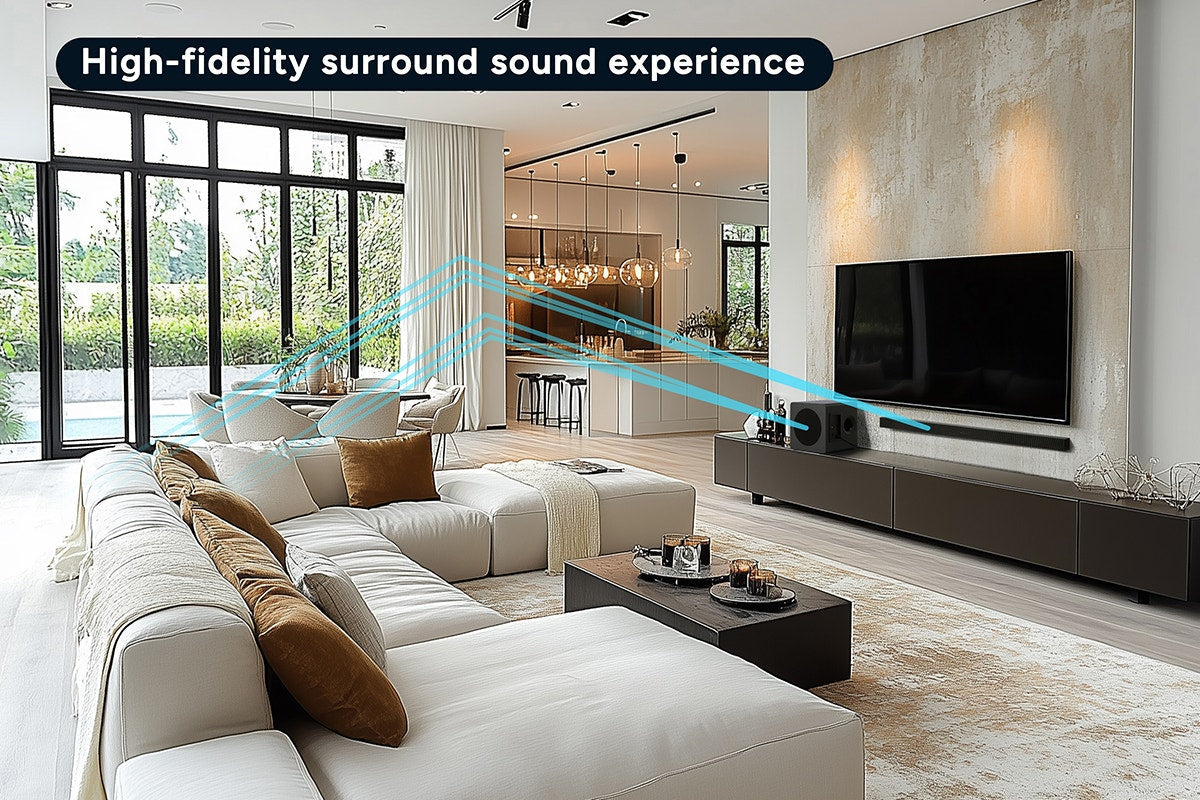 Kogan 2.1 Channel 225W Dolby Slim Soundbar with Wireless Subwoofer