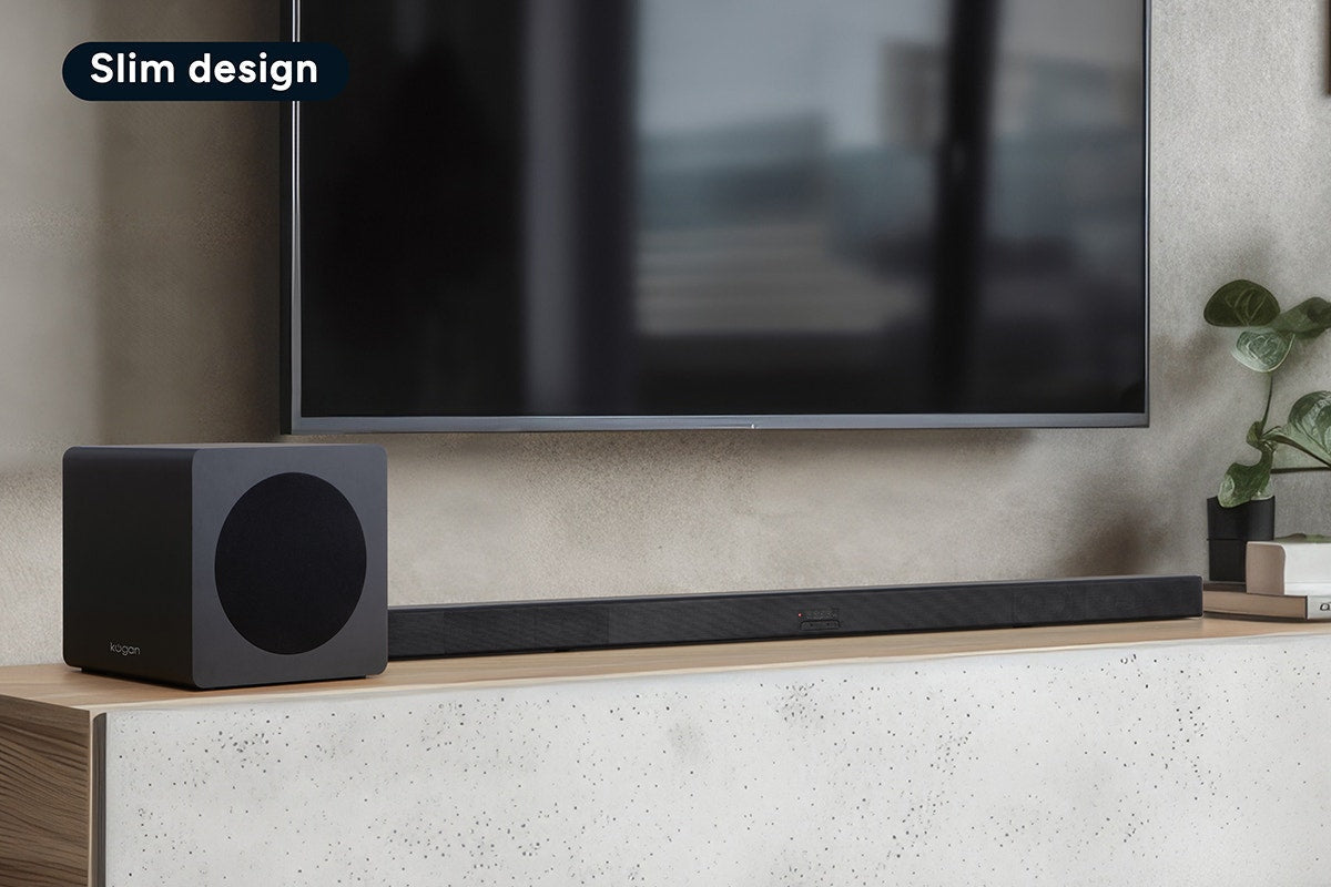 Kogan 2.1 Channel 225W Dolby Slim Soundbar with Wireless Subwoofer