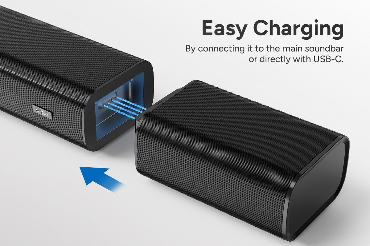 Kogan 7.1.4 Channel Dolby Atmos Soundbar with Detachable Surround Speakers