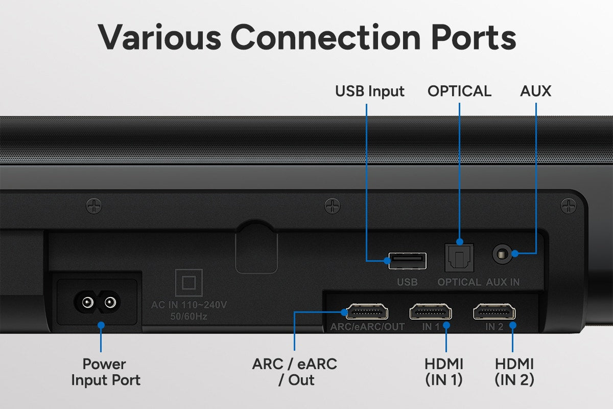 Kogan 7.1.4 Channel Dolby Atmos Soundbar with Detachable Surround Speakers