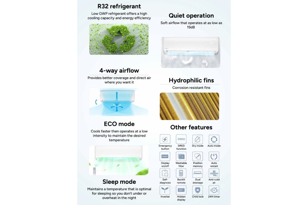 Kogan SmarterHome™ 5.2kW Inverter Split System Air Conditioner (Reverse Cycle)
