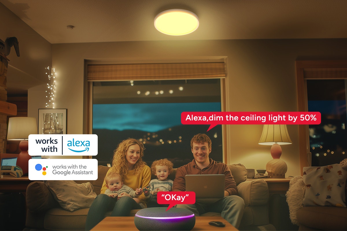 Kogan SmarterHome™ LED RGBIC + CCT Ceiling Light - Wi-Fi - SuperSaverAU - view 6