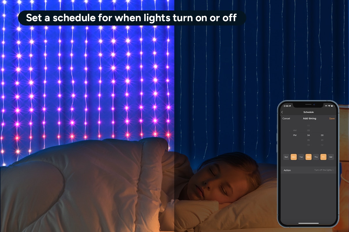 Kogan SmarterHome™ 540 LED RGBIC Curtain Light