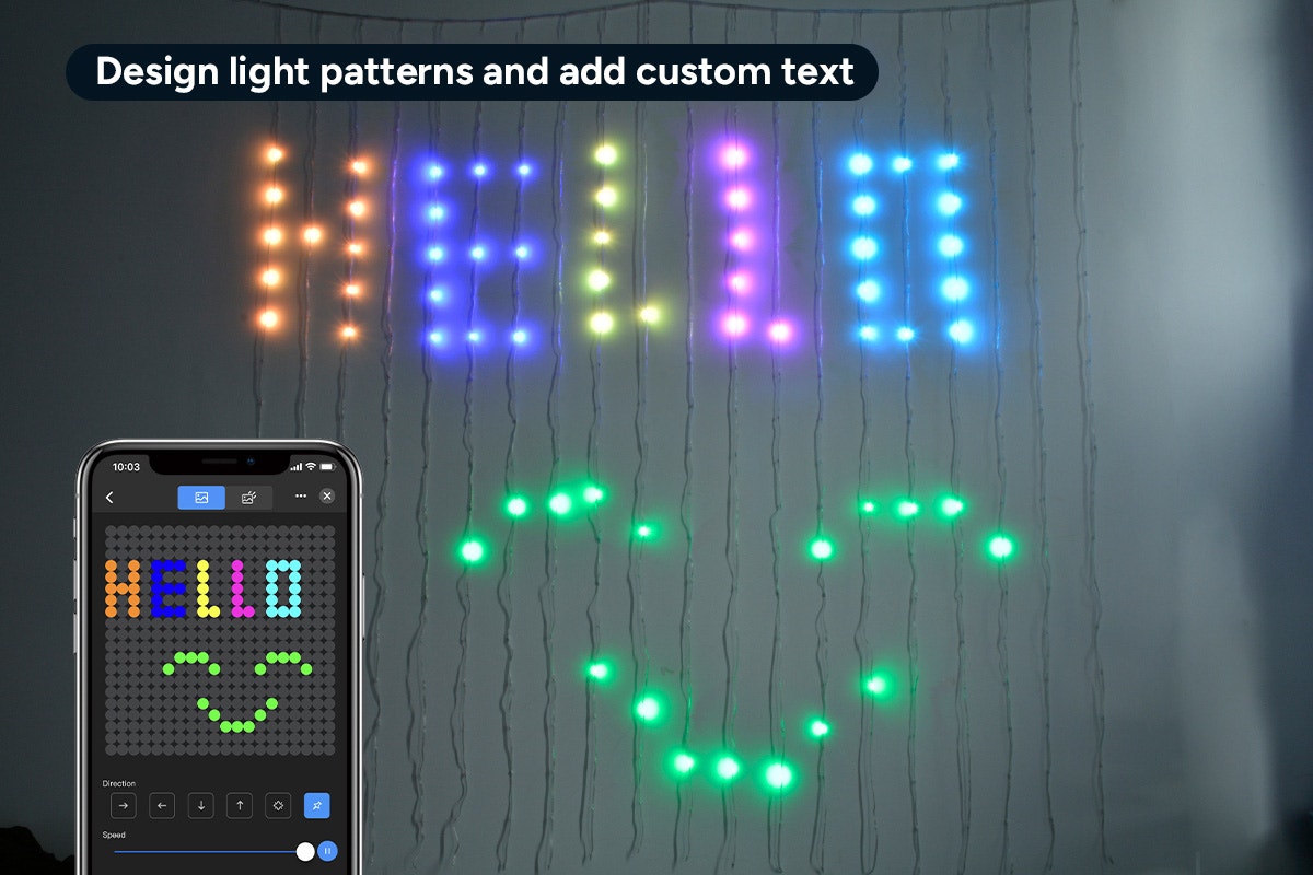 Kogan SmarterHome™ 540 LED RGBIC Curtain Light