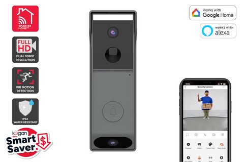 Kogan SmarterHome™ Security Dual Camera Video Doorbell 4
