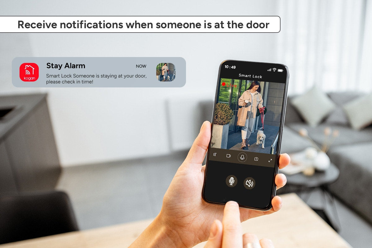 Premium SmarterHome Wi-Fi Fingerprint Video Smart Lock with Monitor - SuperSaverAU - view 3