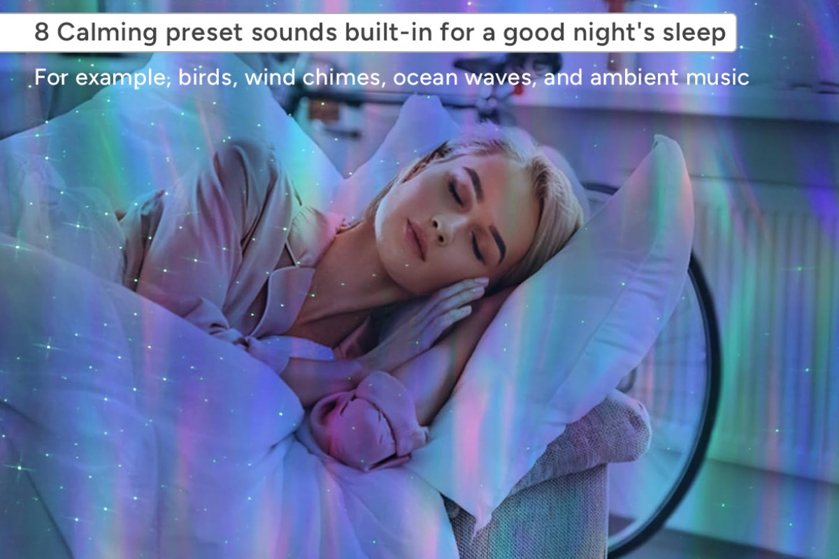 Kogan SmarterHomeâ„¢ Aurora & Star Light Projector with Bluetooth Speaker