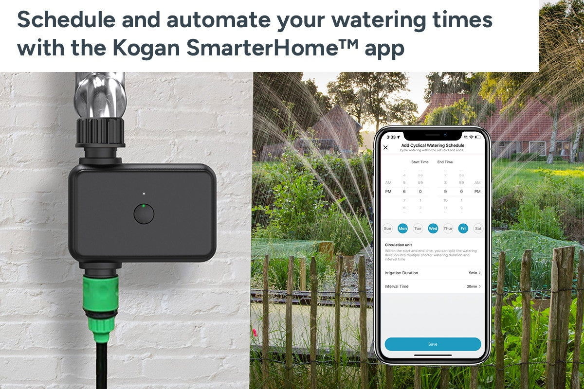 Kogan SmarterHome™ Bluetooth Garden Irrigation Water Timer