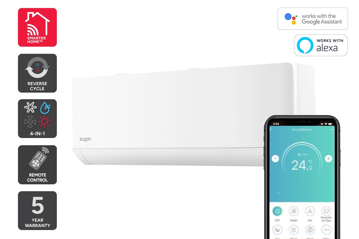 Kogan SmarterHome™ 8.2kW Inverter Split System Air Conditioner (Reverse Cycle) - White