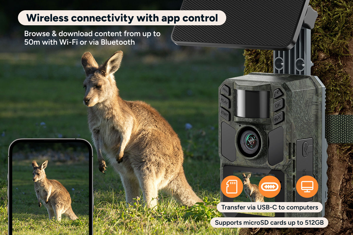 Kogan 4K 48MP Solar Trail Camera and Wildlife Game Camera