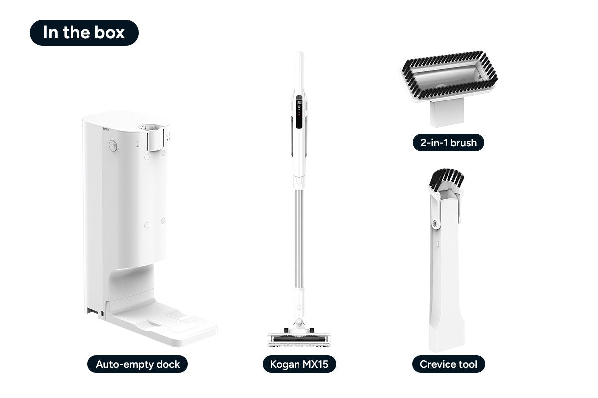 Kogan MX15 Ultralight Stick Vacuum Cleaner with Auto-Empty Dock