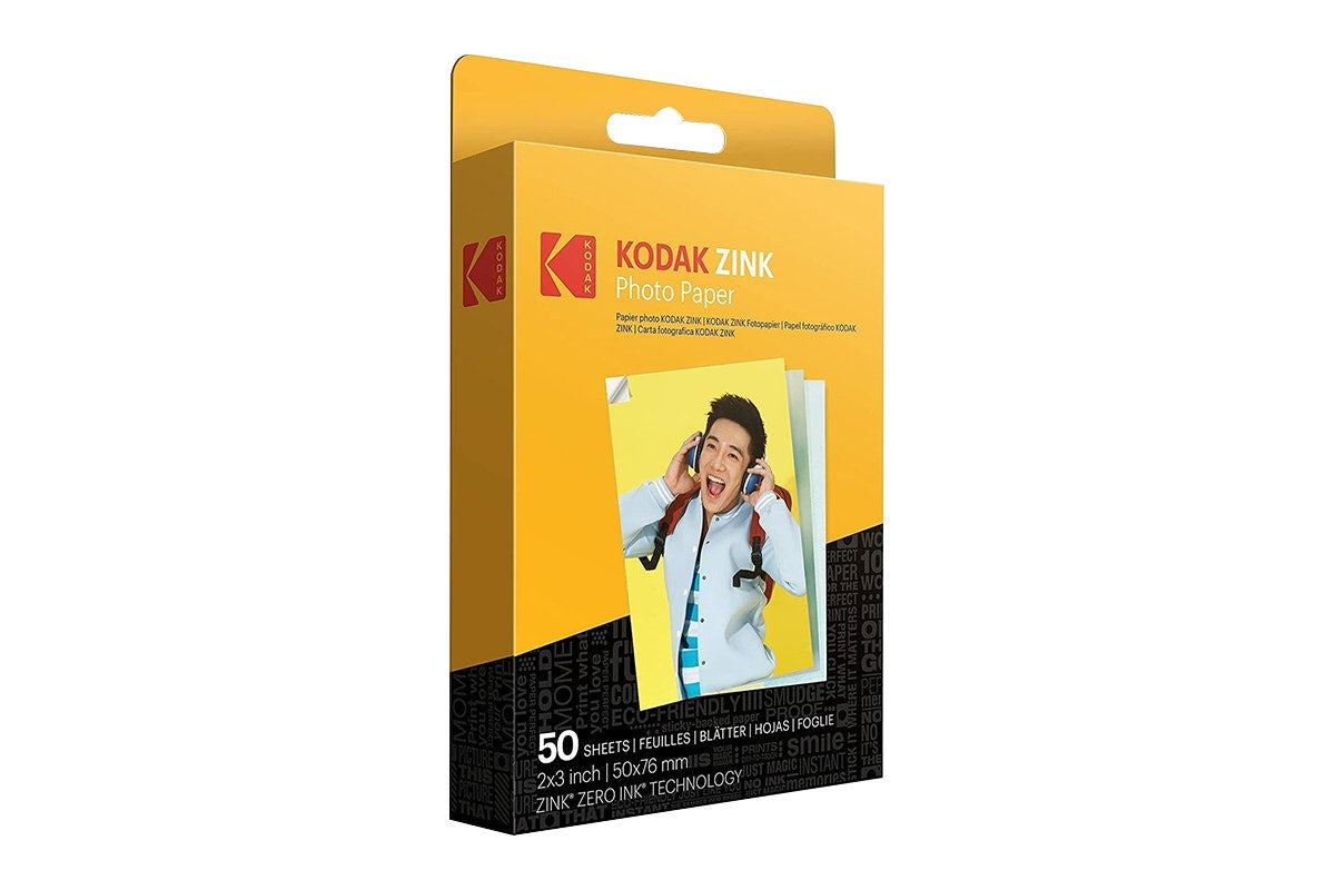 Kodak Step Instant Mobile Photo Printer and Photo Paper (White, 50 Sheets)