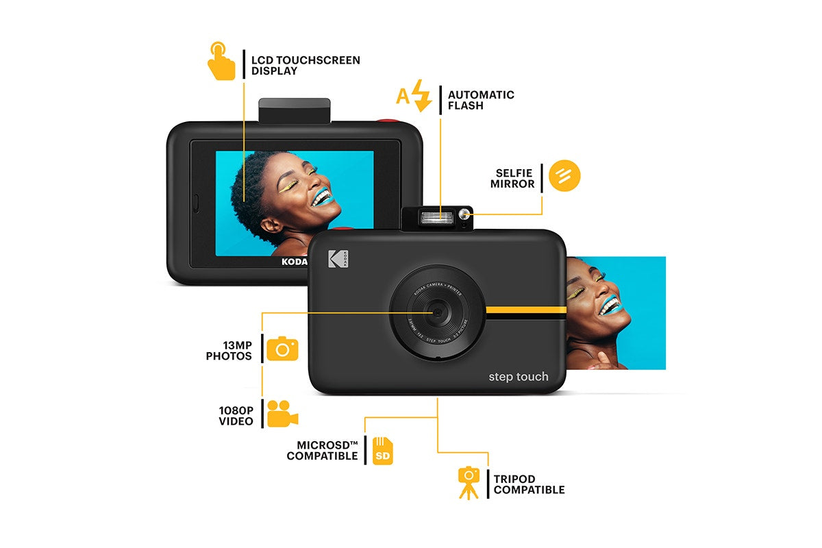 Kodak Step Instant Print Touch Digital Camera and Photo Paper (Black, 10 Sheets)