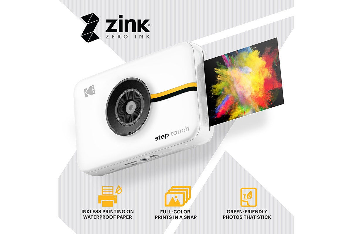 Kodak Step Instant Print Touch Digital Camera and Photo Paper (White, 10 Sheets)